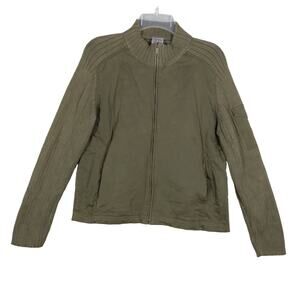 LBH military green jacket size large zipper down